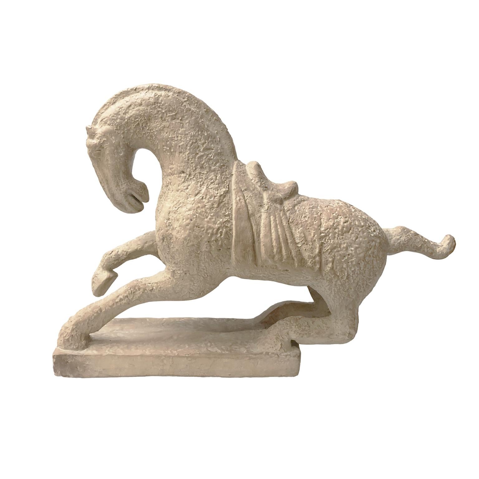 Tang Dynasty-style rearing horse sculpture by Austin Productions. USA, 1970s.