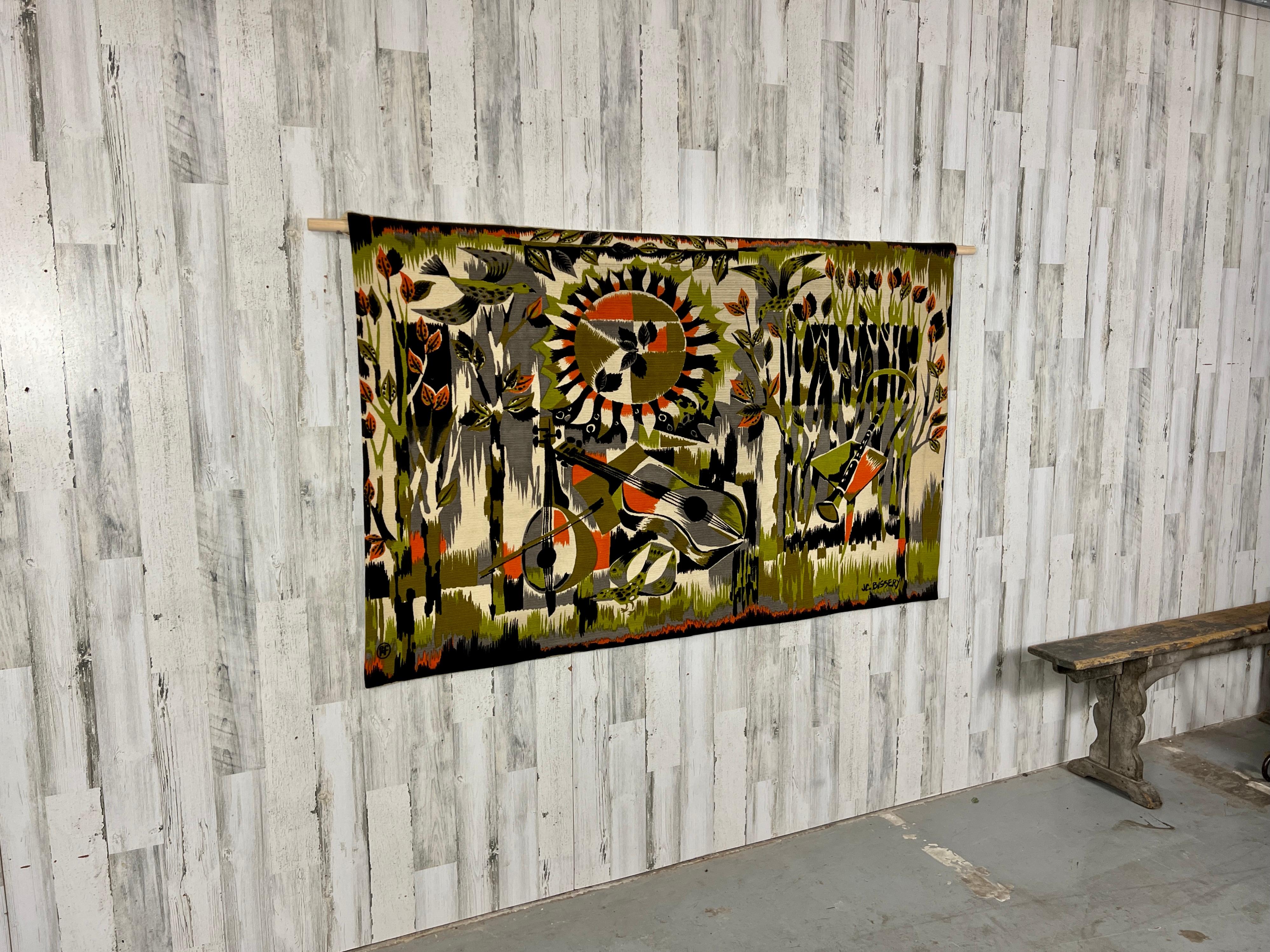1970s Tapestry by Jean Claude Bissery  For Sale 6