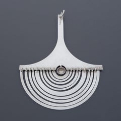 1970s Tapio Wirkkala Finland "Kuunsirppi" Modernist Silver Pendant