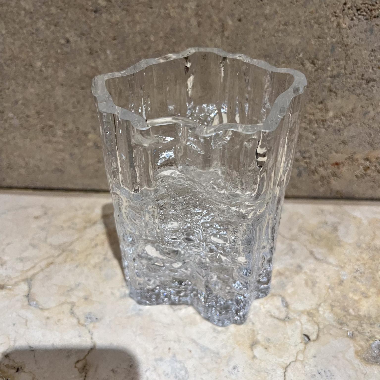 Scandinavo moderno 1970 Tapio Wirkkala Vaso in vetro artistico Iittala Finlandia in vendita