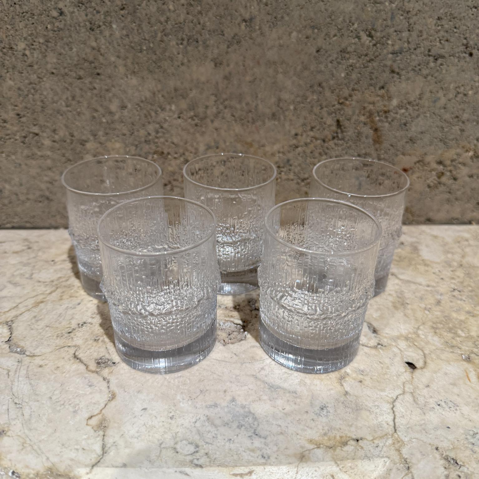 1970 Tapio Wirkkala Juego de 5 vasos de chupito de licor Niva Iittala Finlandia en venta 4
