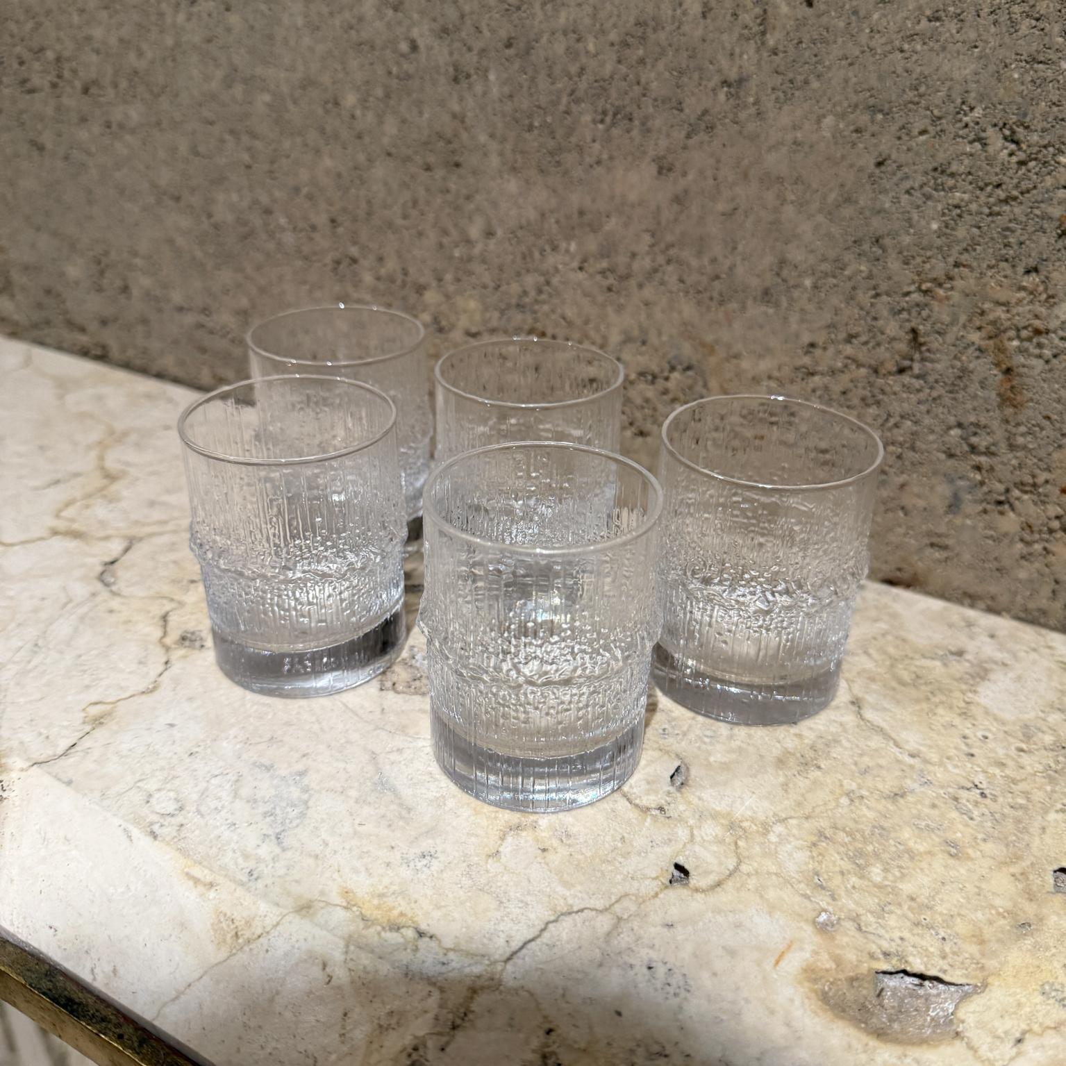 1970 Tapio Wirkkala Juego de 5 vasos de chupito de licor Niva Iittala Finlandia en venta 5