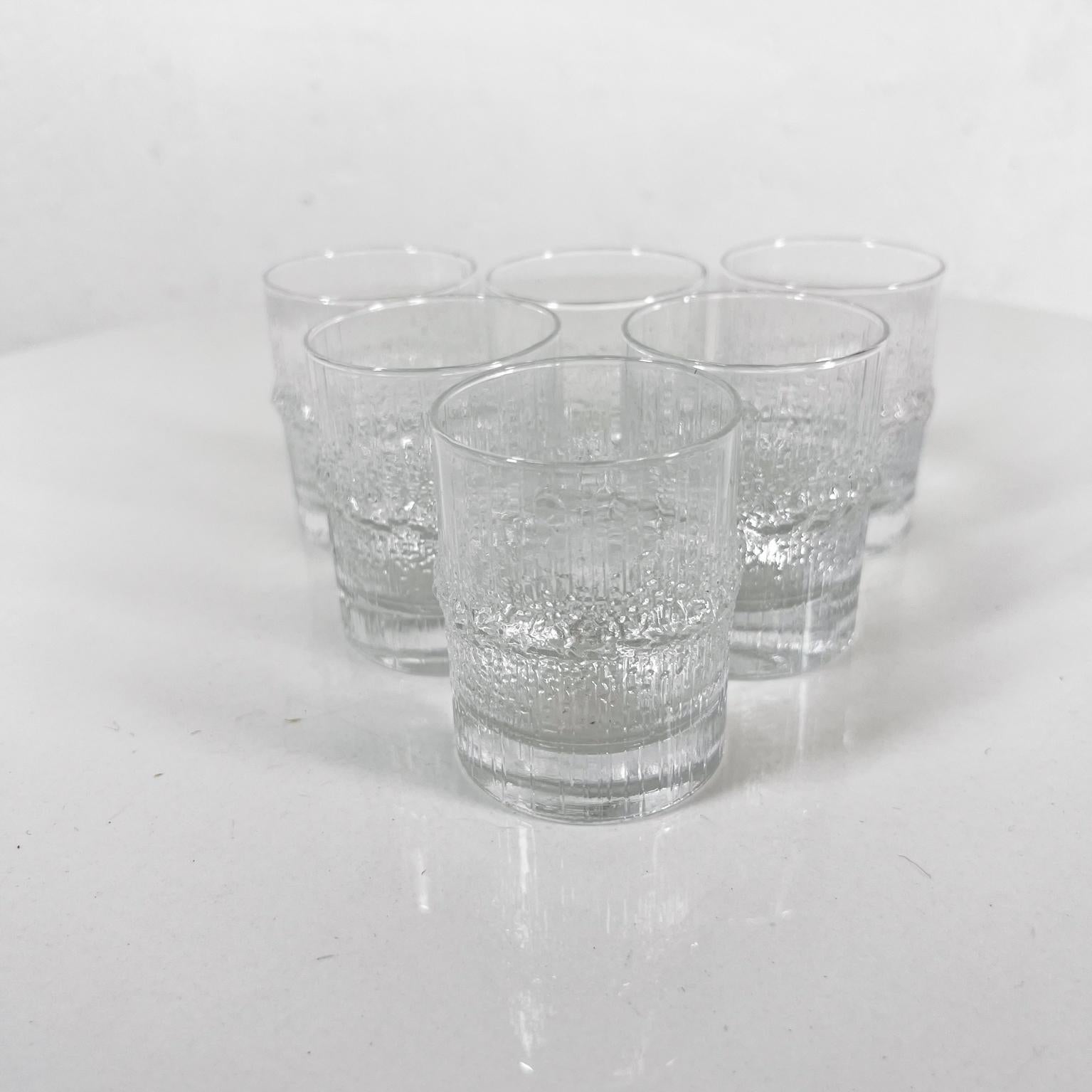 1970 Tapio Wirkkala Juego de 5 vasos de chupito de licor Niva Iittala Finlandia Finlandés en venta