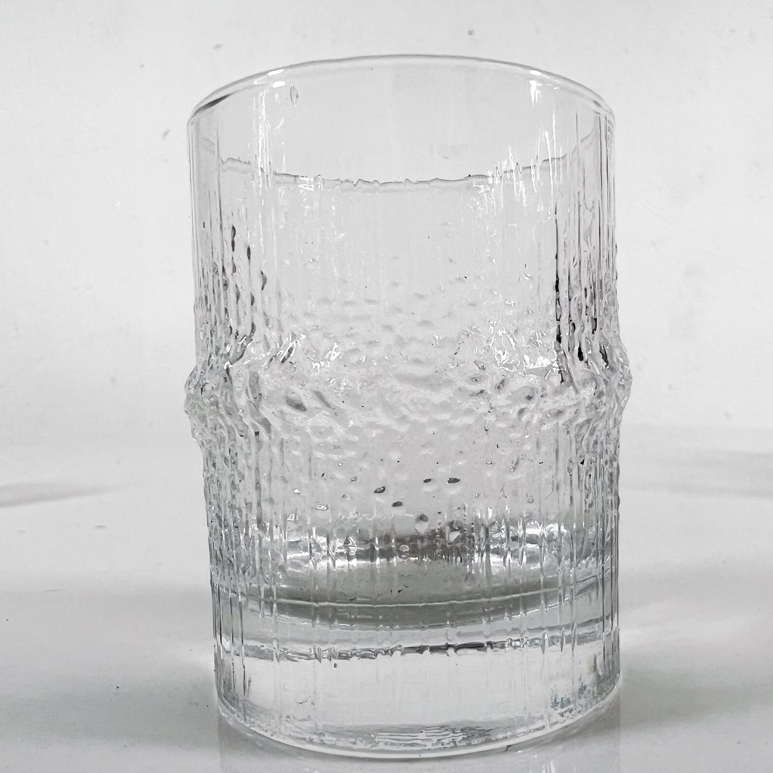 1970 Tapio Wirkkala Juego de 5 vasos de chupito de licor Niva Iittala Finlandia Vidrio artístico en venta