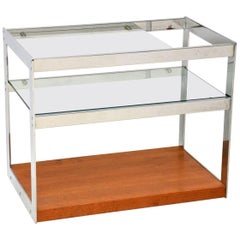 1970s Teak and Chrome Drinks Trolley by Merrow Associates