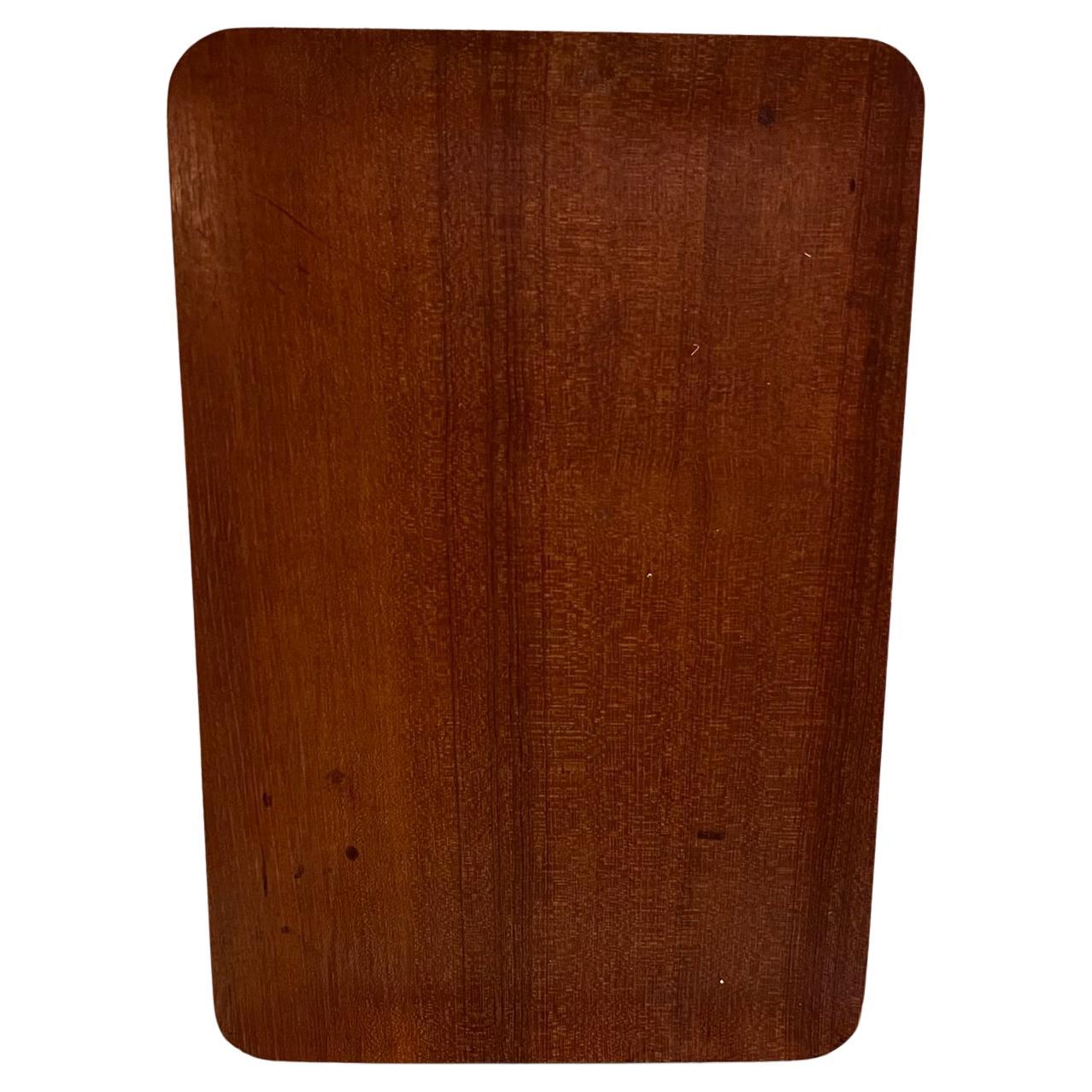 1970er Teak Barware Rechteckiges Serviertablett im Angebot