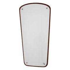 1970s Teak Oval Wall Mirror, Denmark