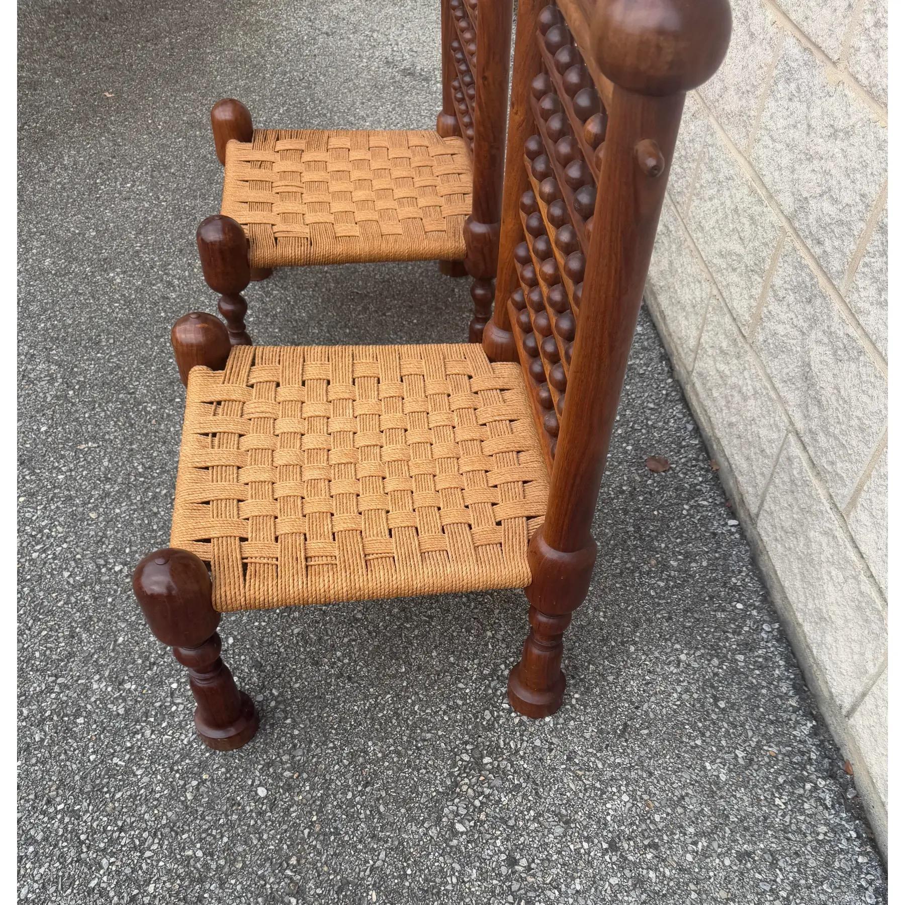 20th Century 1970's Teak Punjabi Chairs - a Pair For Sale