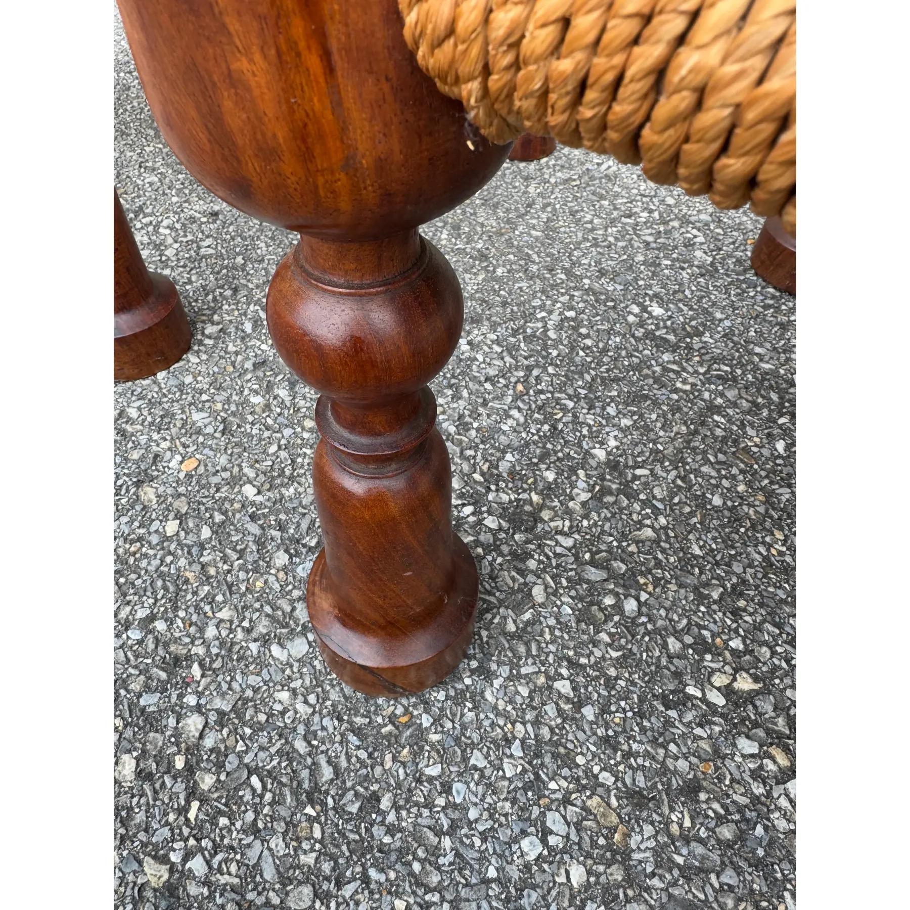 Rush 1970's Teak Punjabi Chairs - a Pair For Sale
