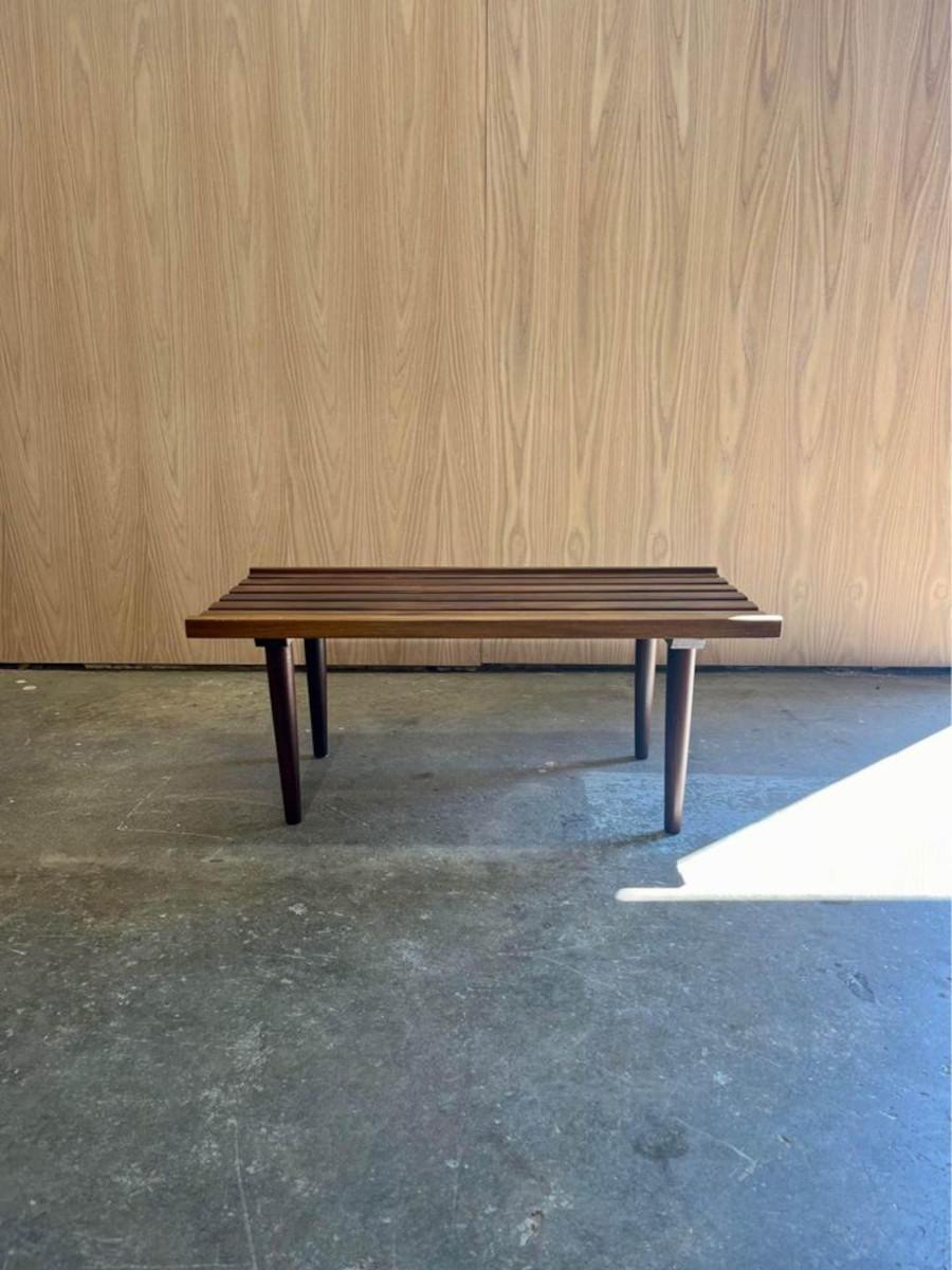 1970s Teak Slat Coffee Table For Sale 2