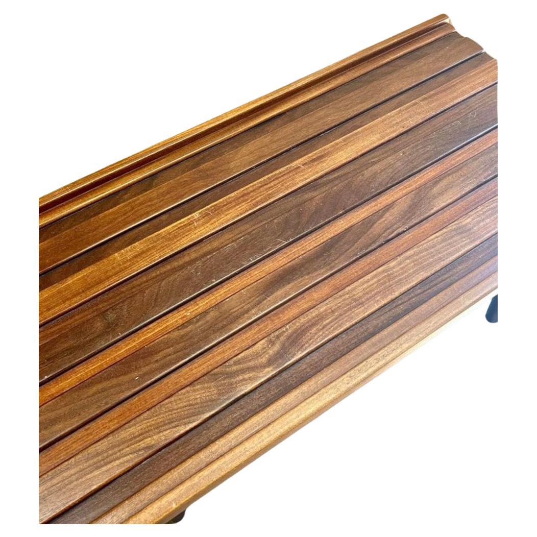 1970s Teak Slat Coffee Table