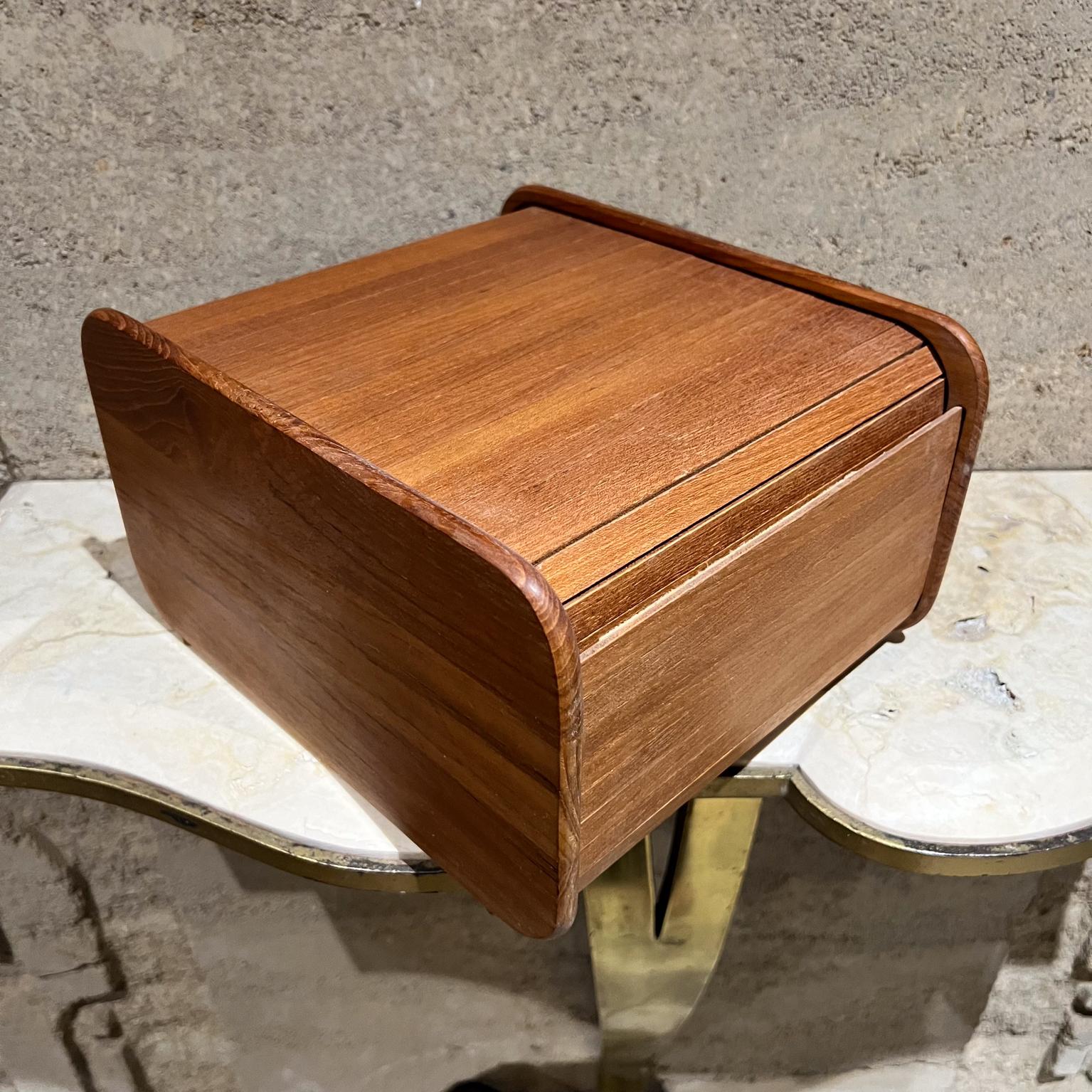 1970s Teak-Tech Tambour File Cassette Holder Thailand For Sale 1