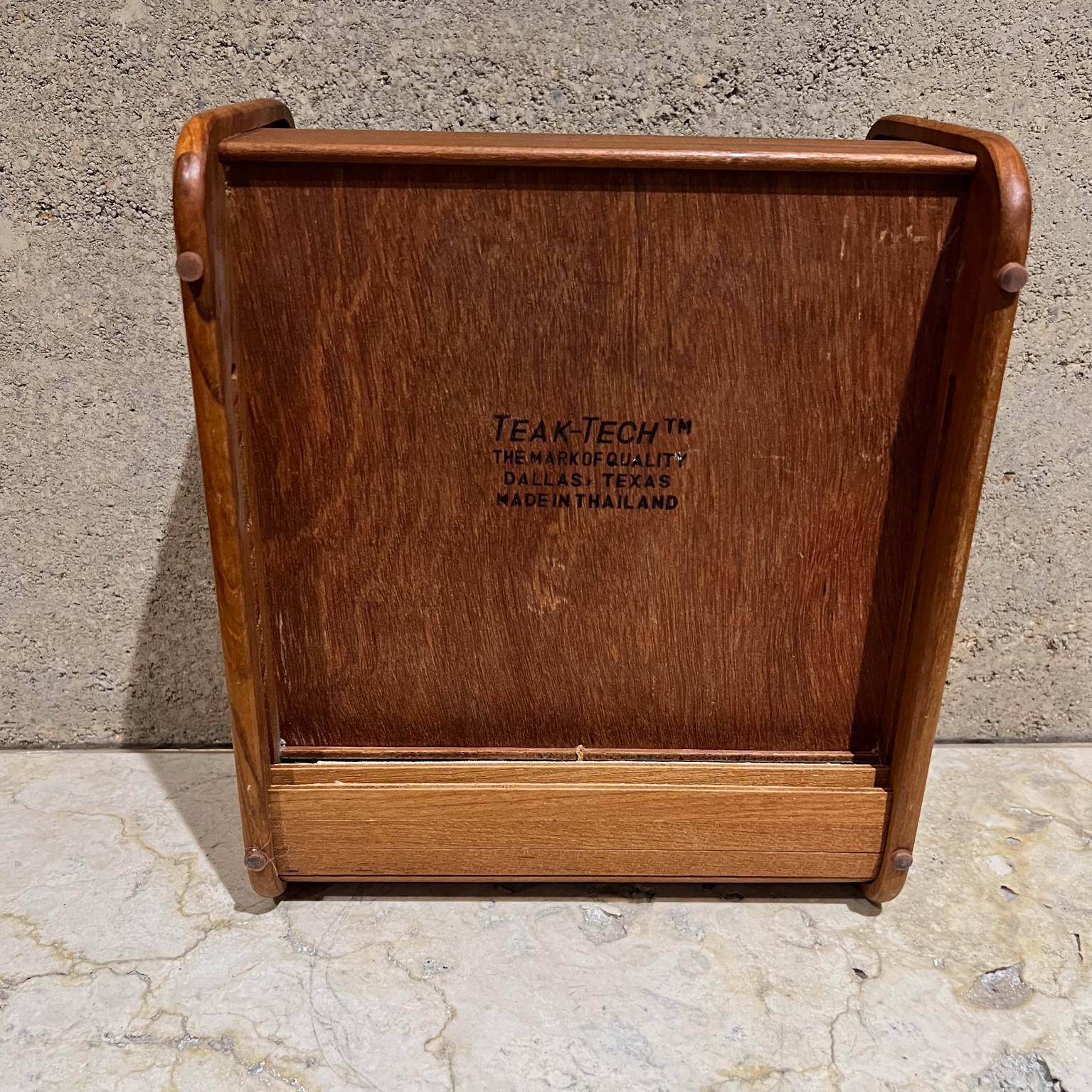1970s Teak-Tech Tambour File Cassette Holder Thailand For Sale 2