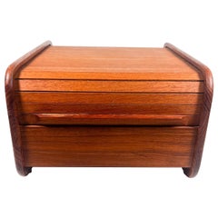 1970s Teak-Tech Tambour File Cassette Holder Thailand