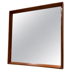 1970 Miroir mural en teck Style of Pedersen & Hansen Denmark
