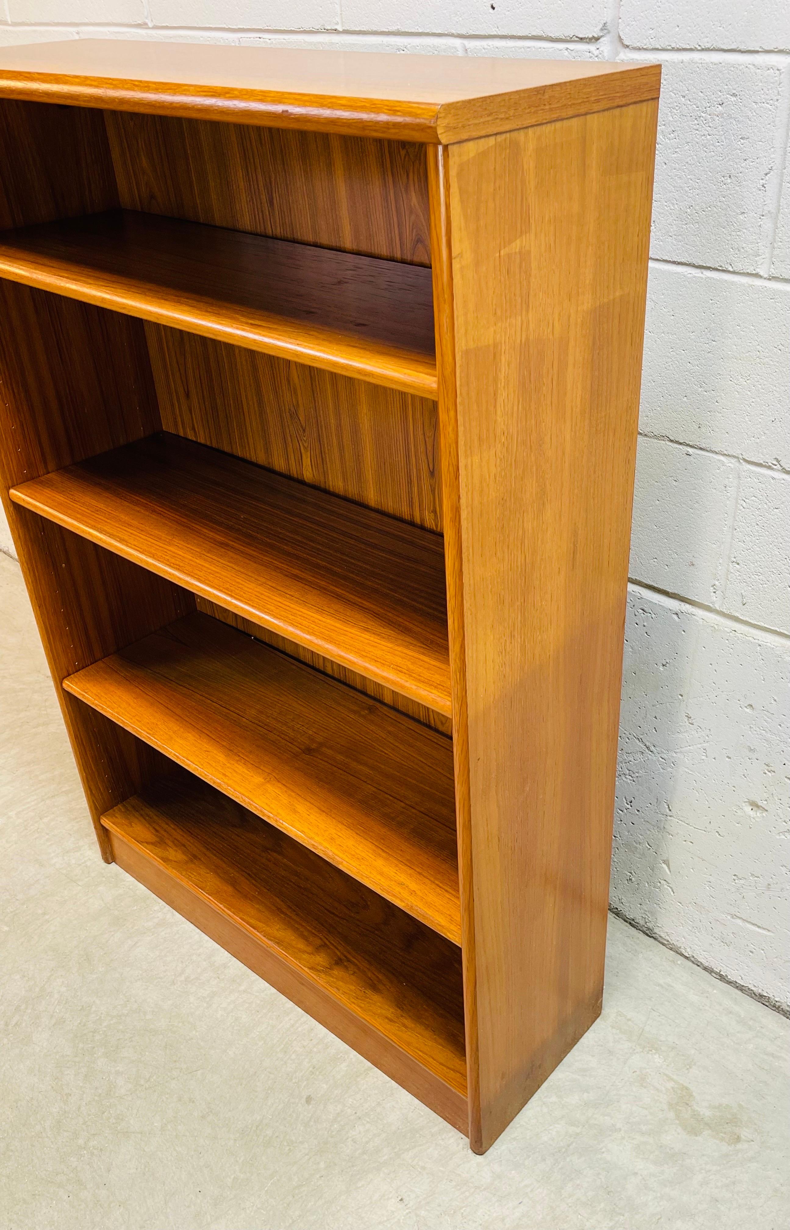 20th Century 1970s Teak Wood Bookcase For Sale