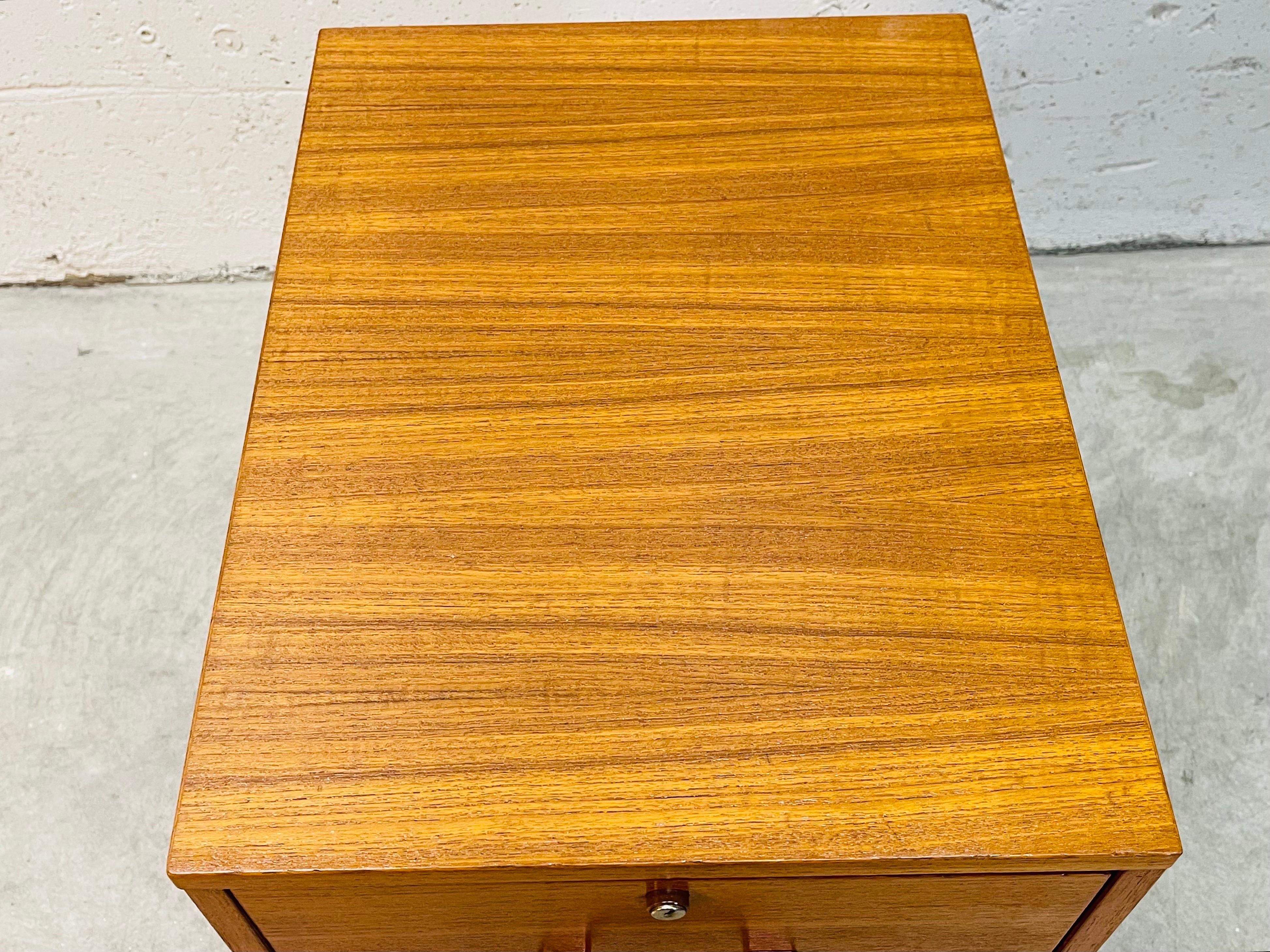 teak filing cabinet