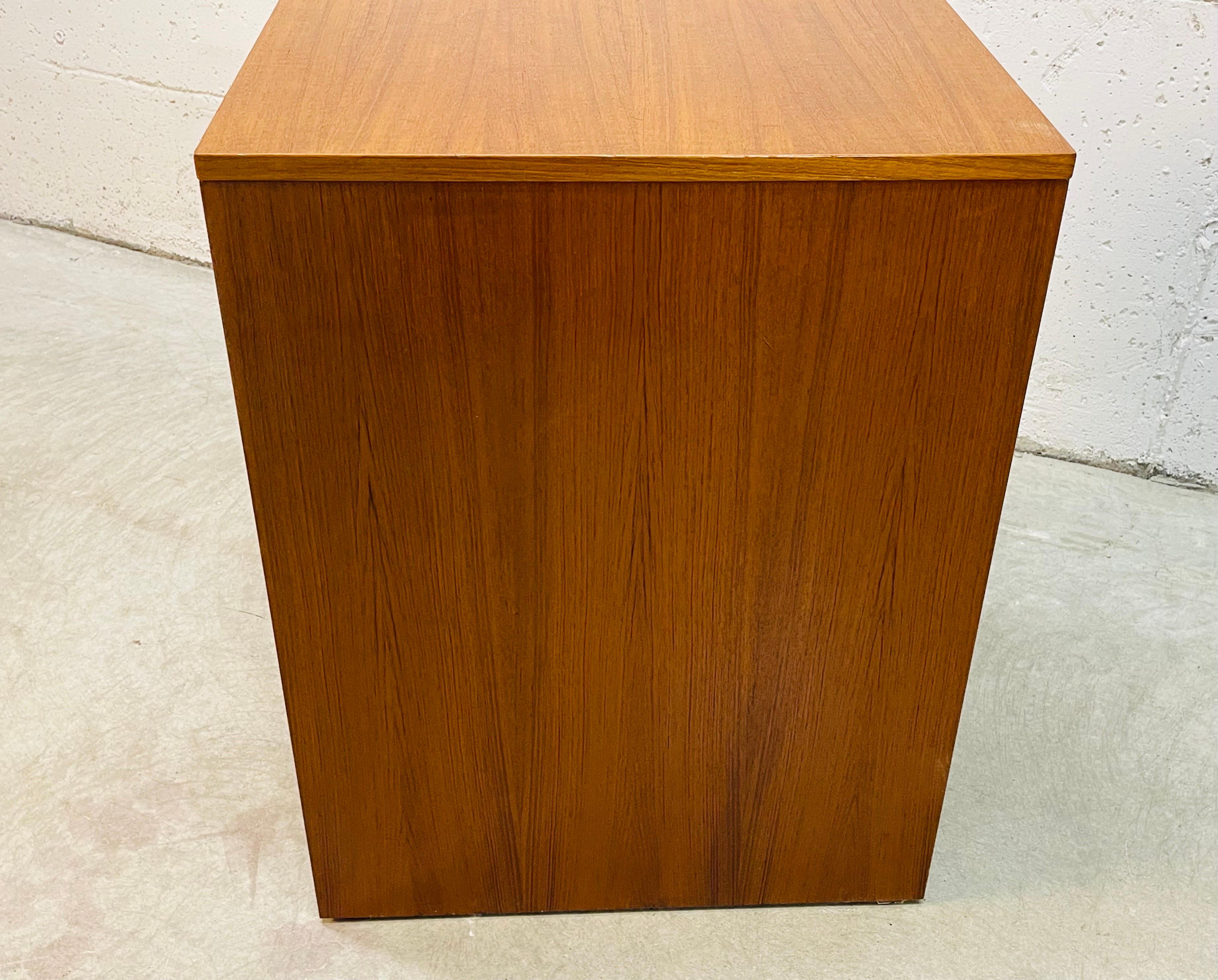 1970s Teak Wood Two Drawer File Cabinet In Good Condition In Amherst, NH