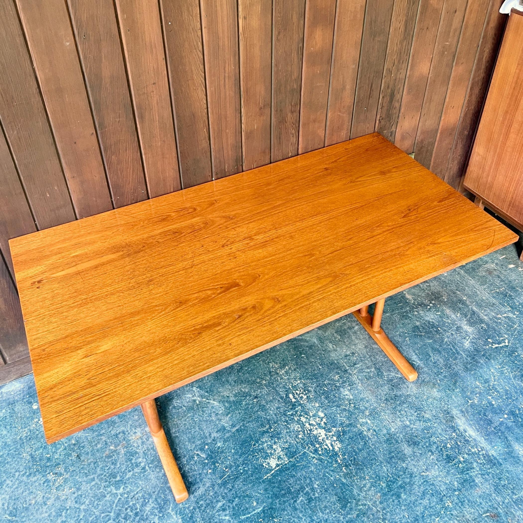 Scandinavian Modern 1970s Teak Work Table Desk Borge Mogensen FDB Vintage Mid-Century For Sale