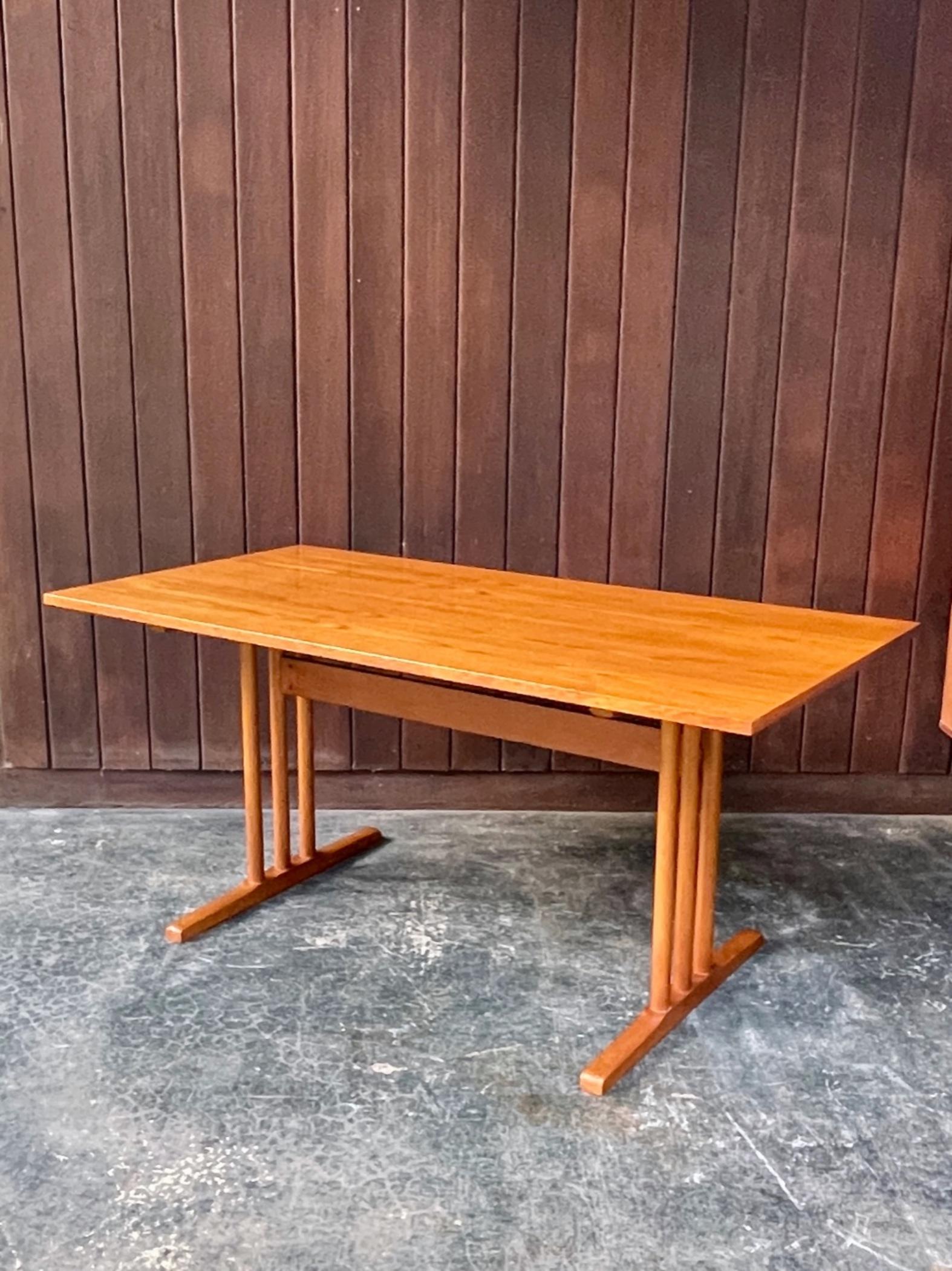 Danish 1970s Teak Work Table Desk Borge Mogensen FDB Vintage Mid-Century For Sale
