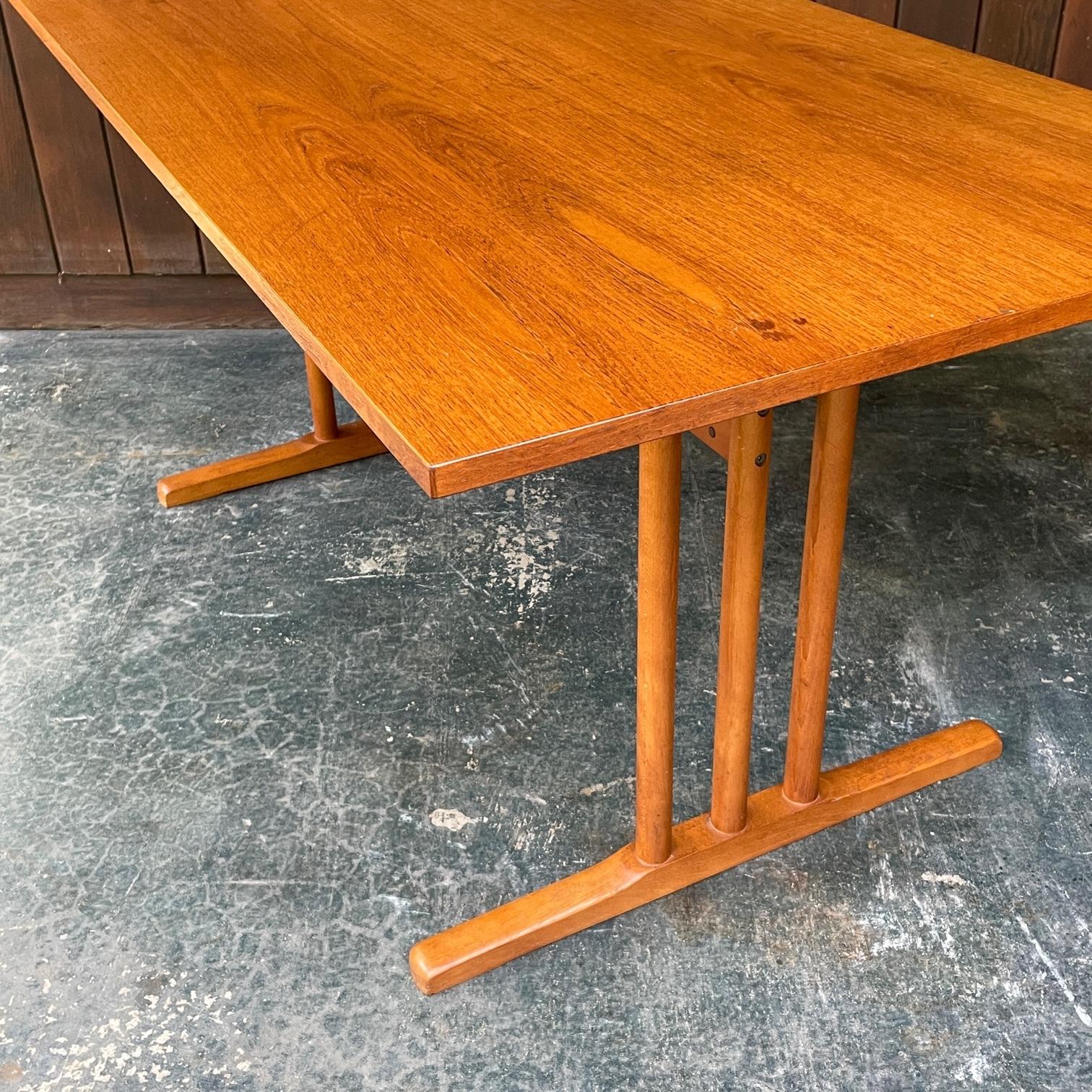 Beech 1970s Teak Work Table Desk Borge Mogensen FDB Vintage Mid-Century For Sale