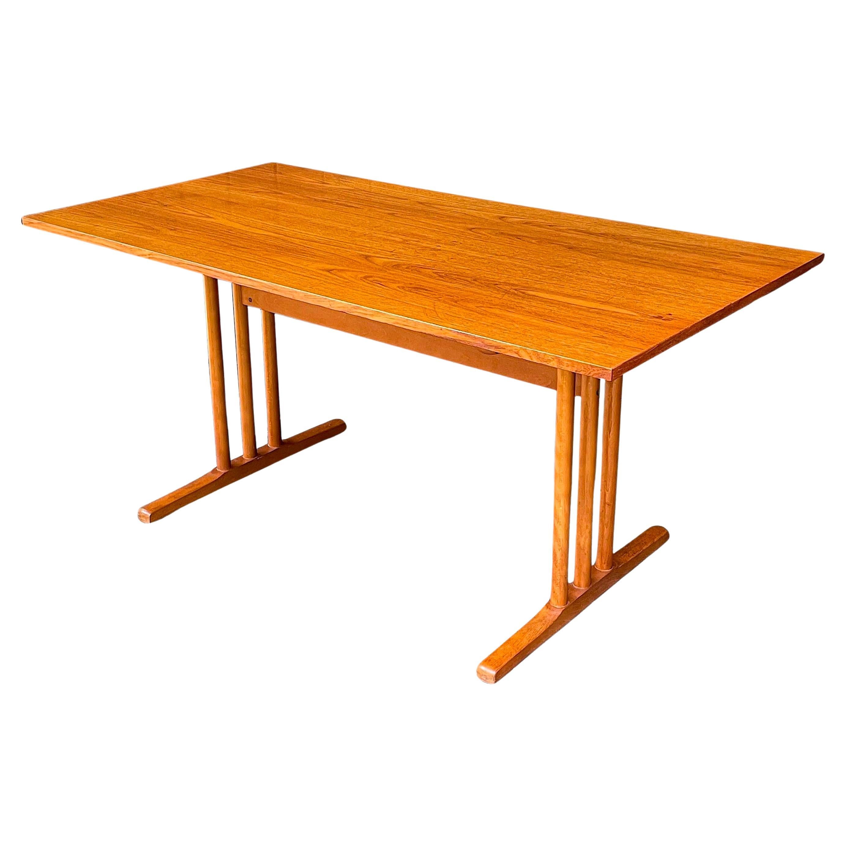 1970s Teak Work Table Desk Borge Mogensen FDB Vintage Mid-Century For Sale