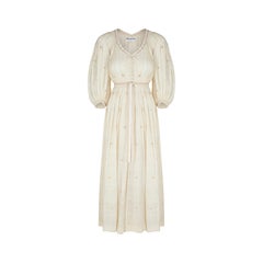 1970s Ted Lapidus Muslin Hood's Swiss-Dot Dress