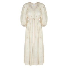 1970s Ted Lapidus Muslin Hood's Swiss-Dot Dress