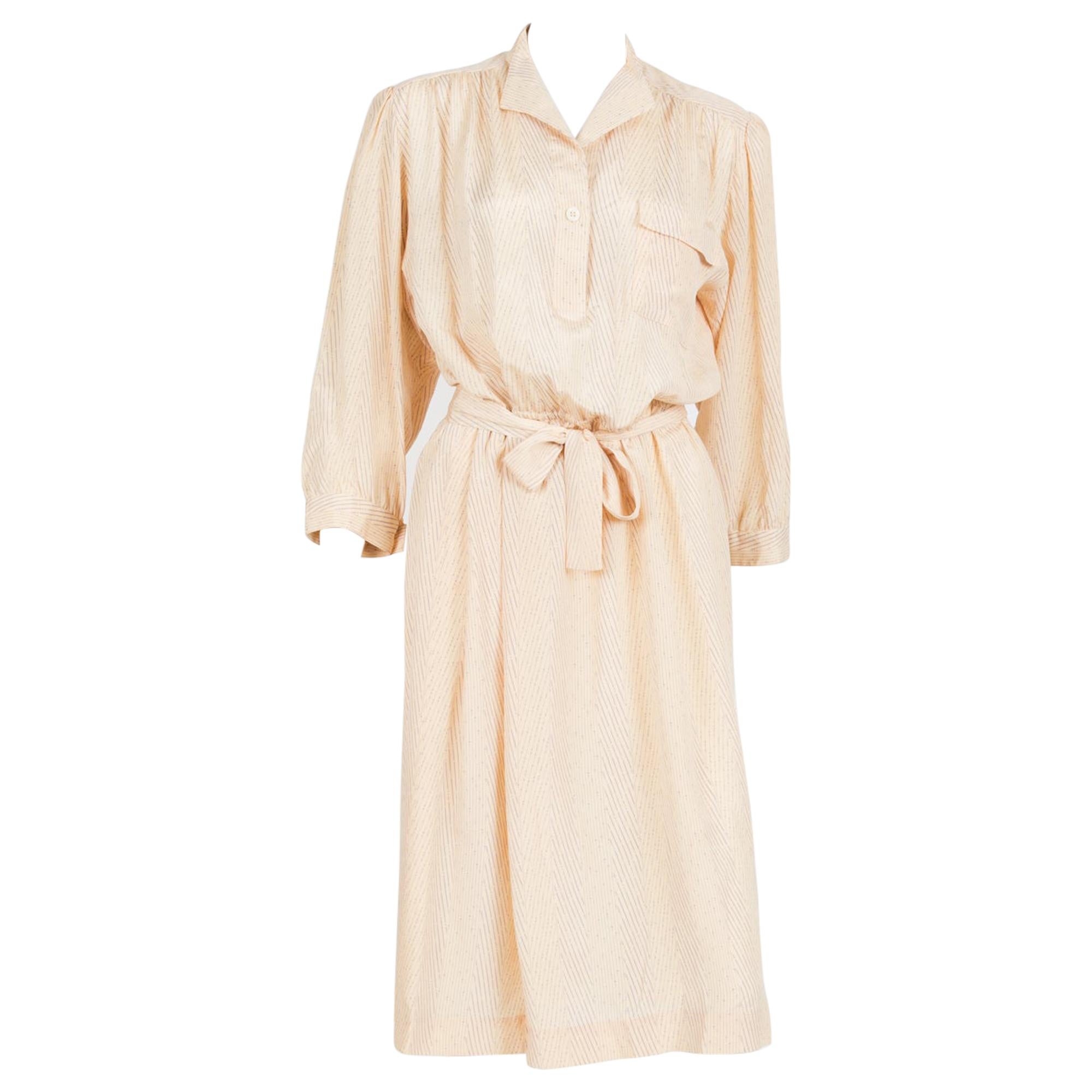 1970s Ted Lapidus Pastel Silk Dress