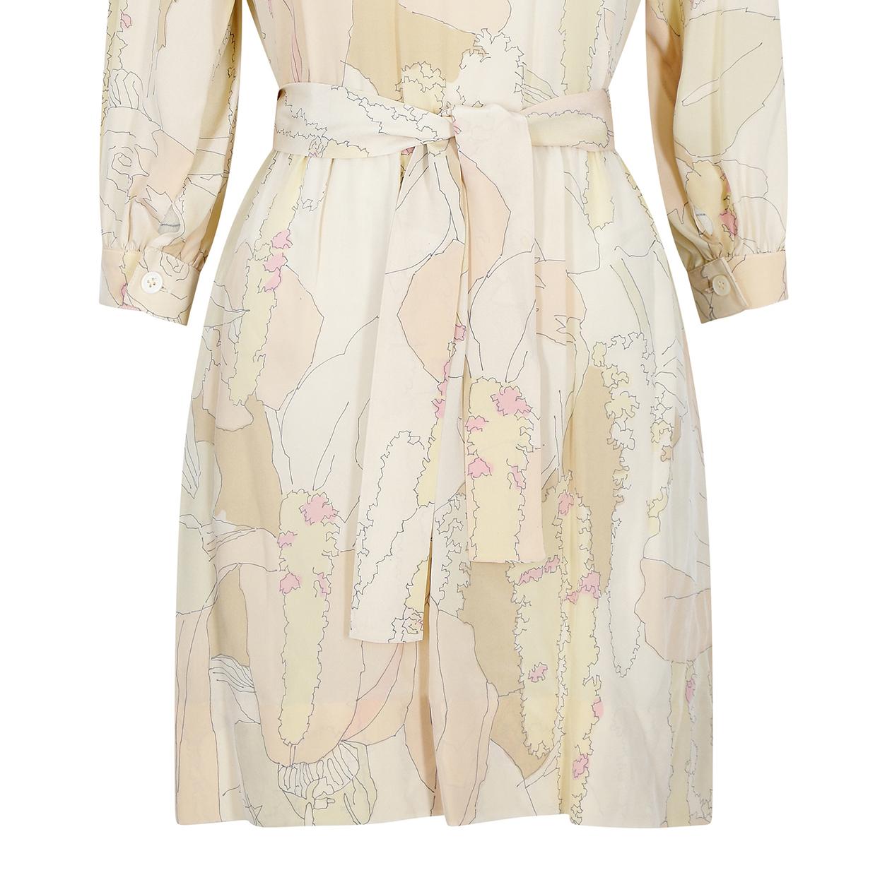 1970s Ted Lapidus Silk Shirt Dress For Sale 1