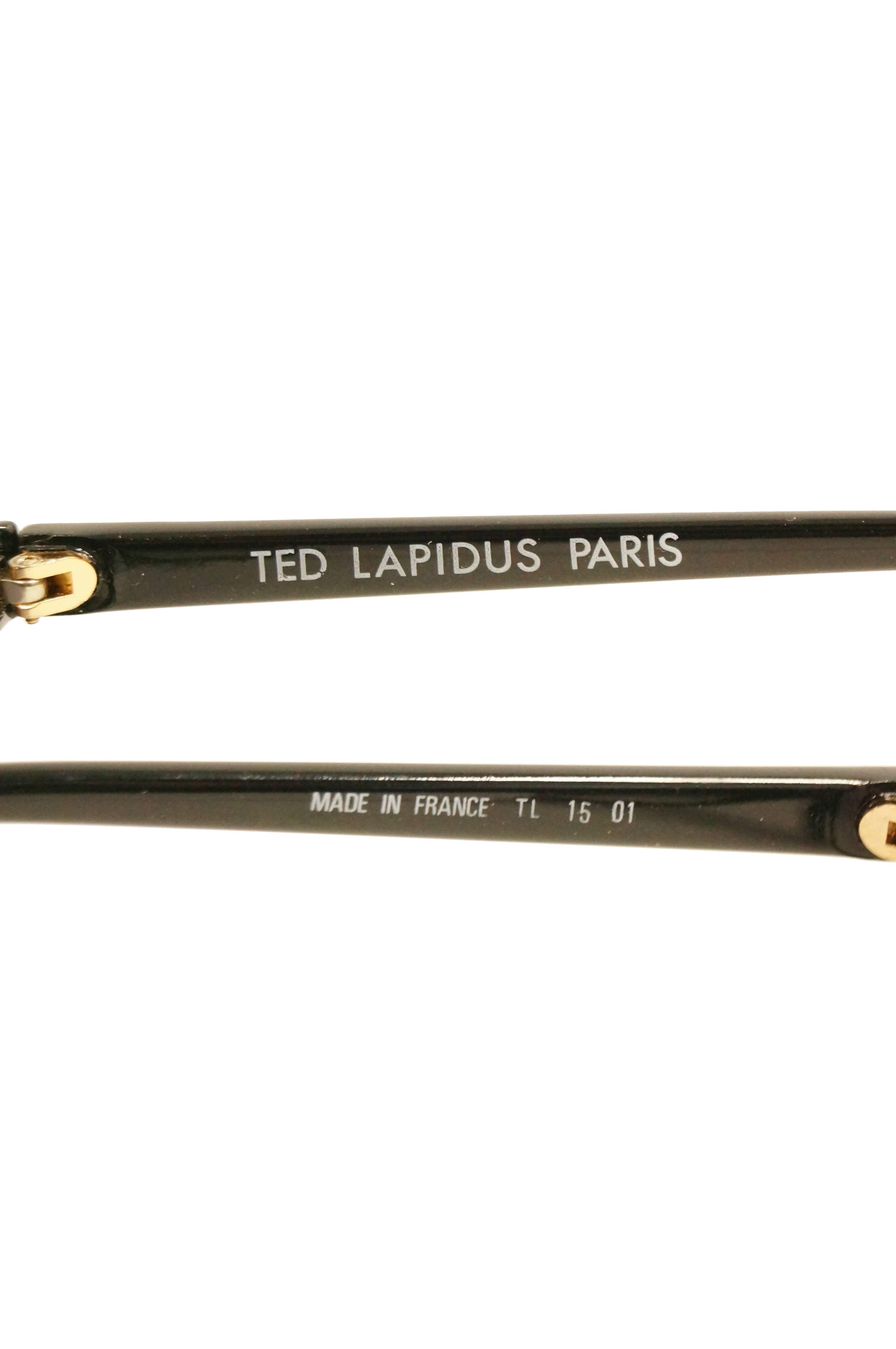 Brown  1970s Ted Lapidus TL 15 01 Gold, Black, Purple Gradient Sunglasses