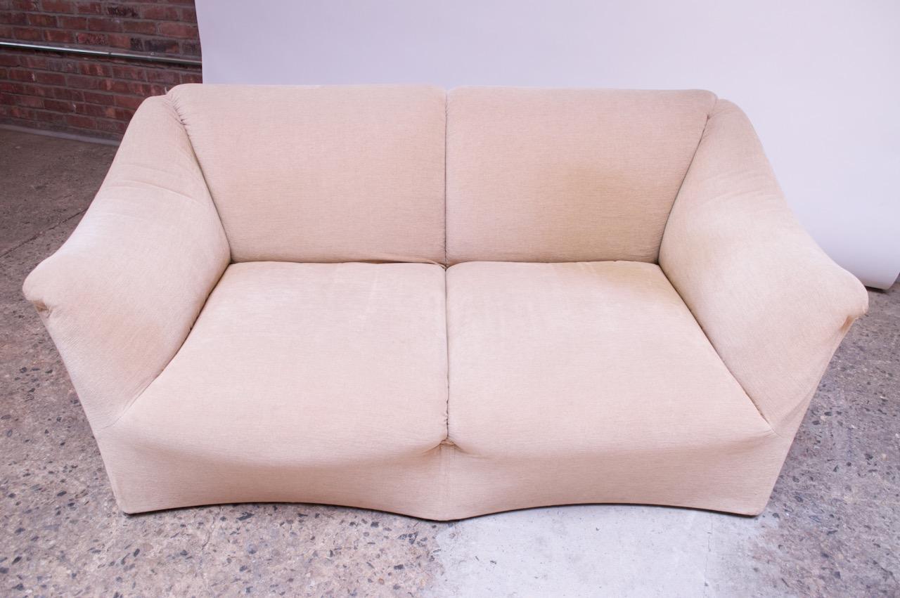 Mid-Century Modern 1970s Tentazione Loveseat Two-Seat Sofa by Mario Bellini for Cassina