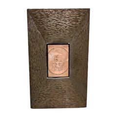 Hängekunst aus Terrakotta und Silber für die Wand, Italien, 1970er Jahre