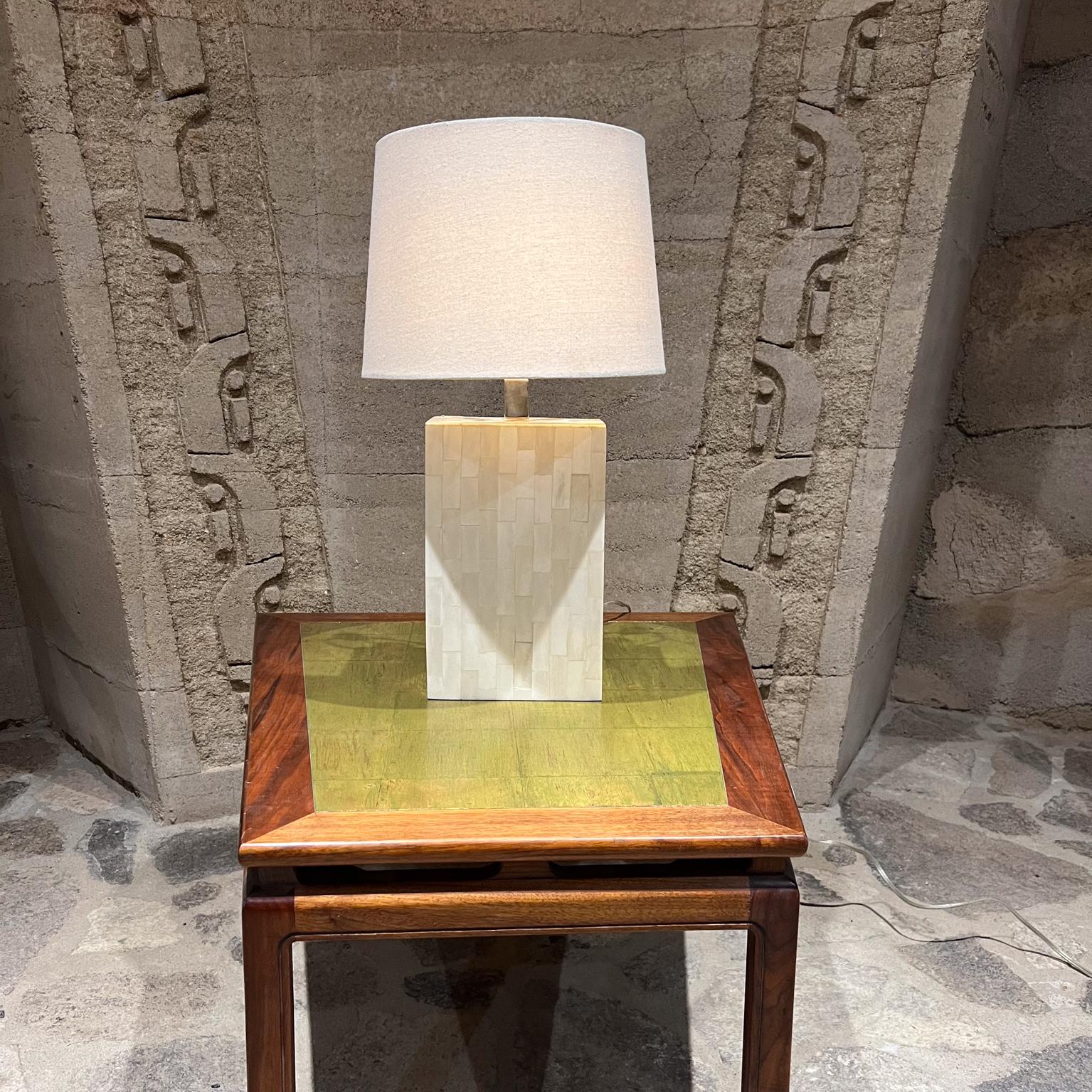1970s Tessellated Bone Table Lamp Enrique Garcel Colombia For Sale 3