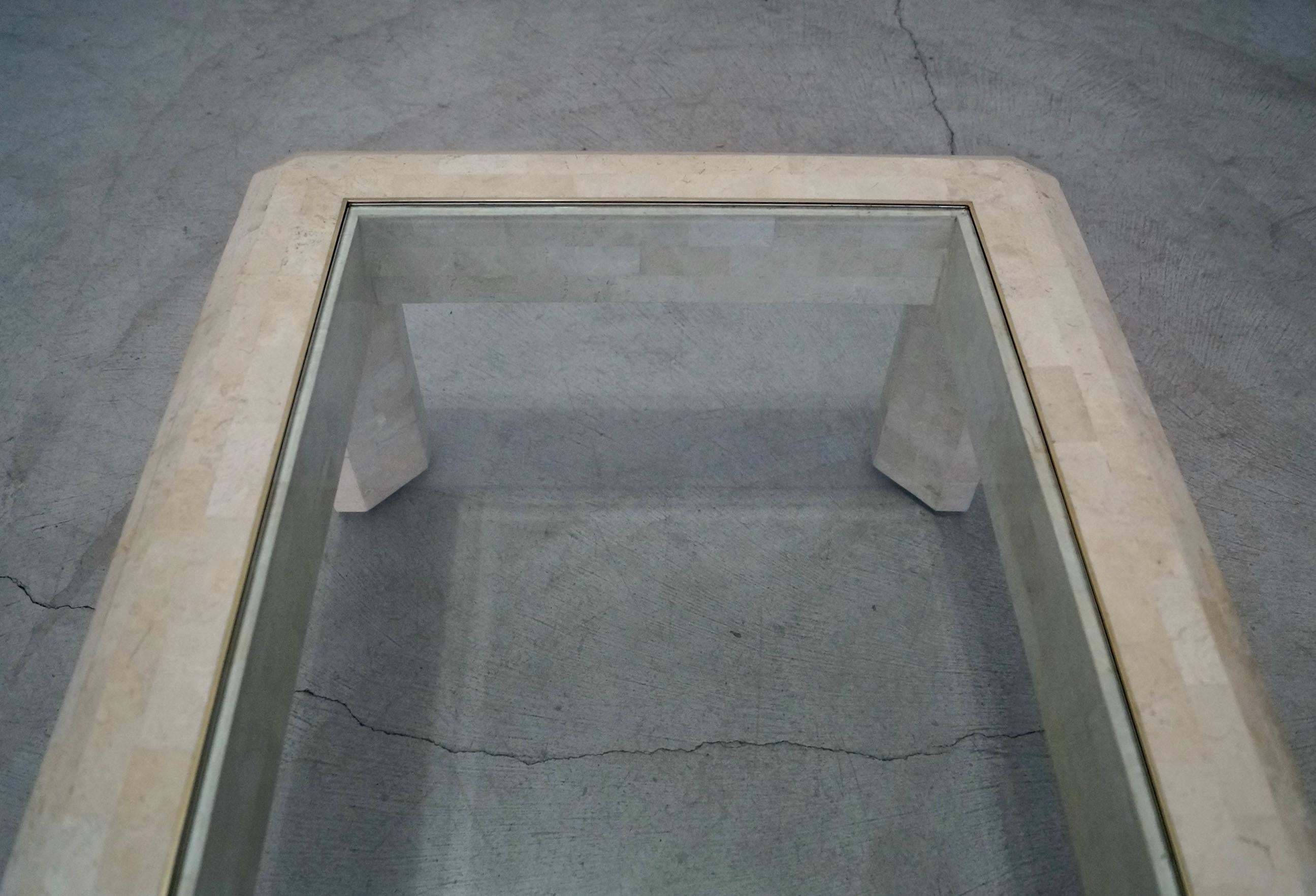 1970's Tessellated Stone Hollywood Regency Coffee Table For Sale 8