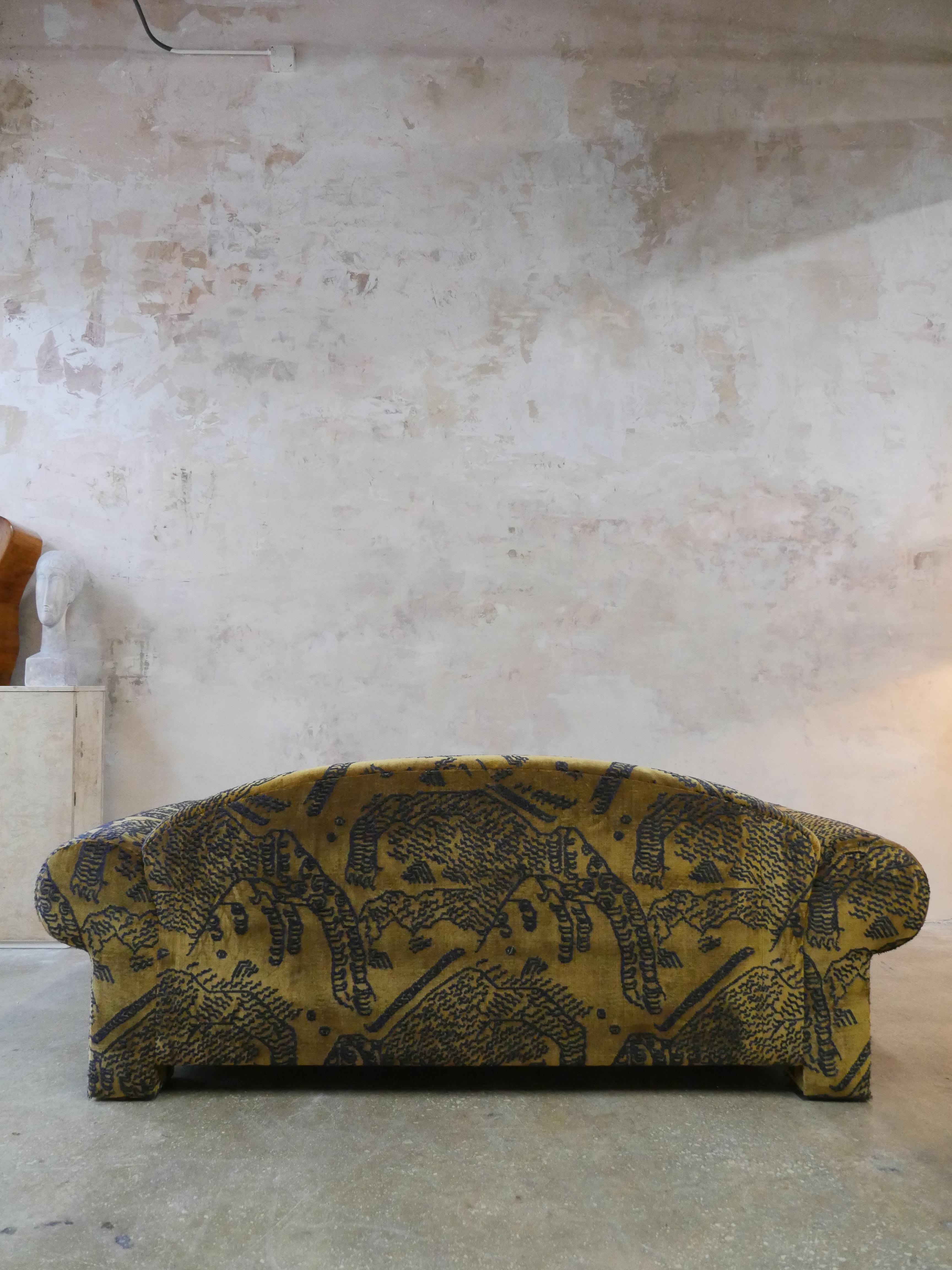 Mid-Century Modern 1970s Thayer Coggin Sofa Attributed to Milo Baughman with Dedar Milano Fabric