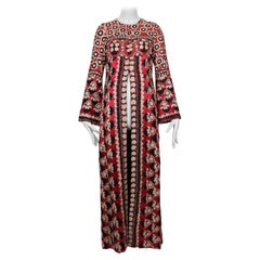 1970's THEA PORTER long silk coat with embroidery