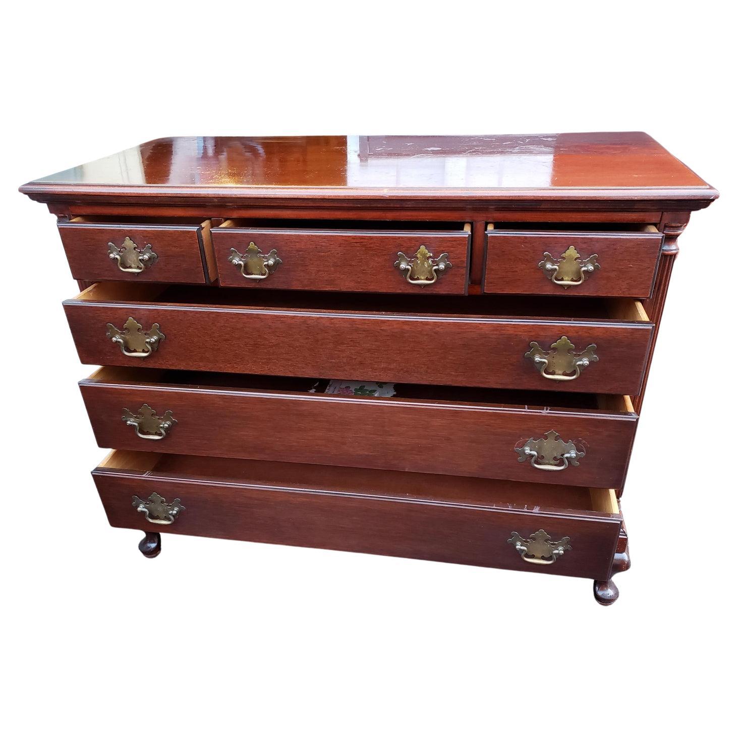 1970s Thomasville Black Cherry Chest of Drawer In Good Condition In Germantown, MD