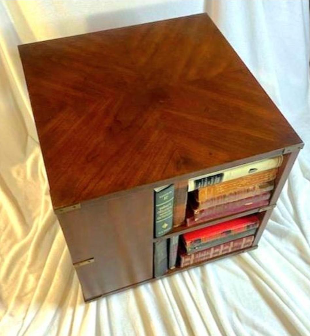 Late 20th Century 1970s Thomasville Campaign Revolving Bookcase