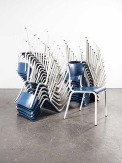 1970's Thonet Dining Chairs For The German Military - Blue - Good Qty Available