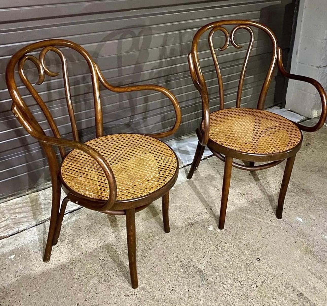 Canna Poltrone Thonet ZPM Radomsko Sweetheart #16 Bentwood Cane del 1970