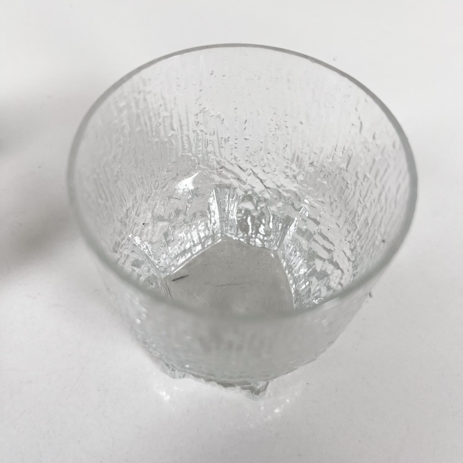 1970s Tres Vasos de Whisky Iittala Tapio Wirkkala Icicle Art Aslak Finlandia en venta 3