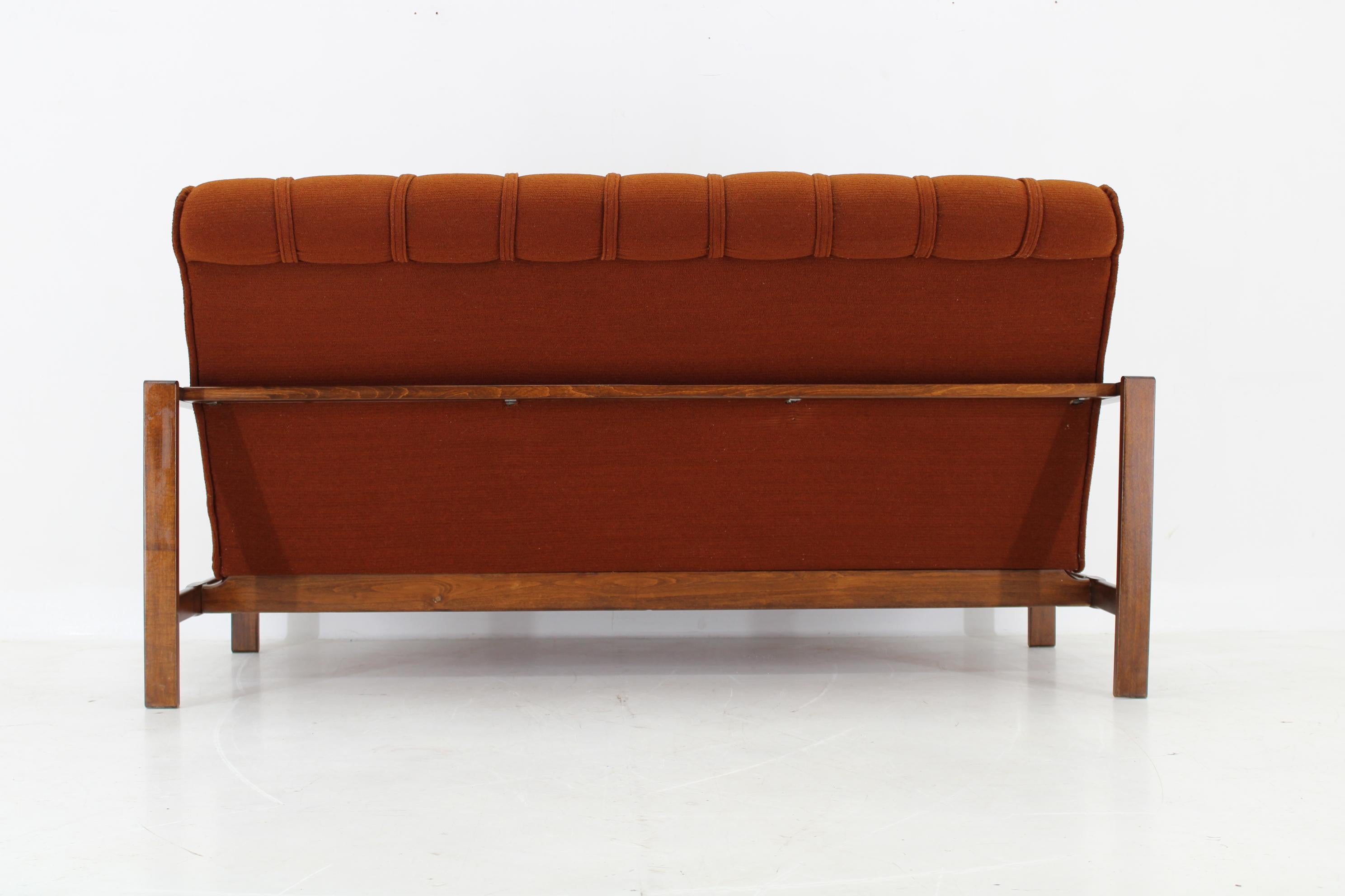 20th Century 1970s Three Seater Beech Sofa, Czechoslovakia For Sale