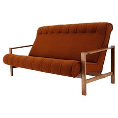 1970s Three Seater Beech Sofa, Czechoslovakia