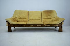 Divano a tre posti in pelle degli anni '70, Brasile