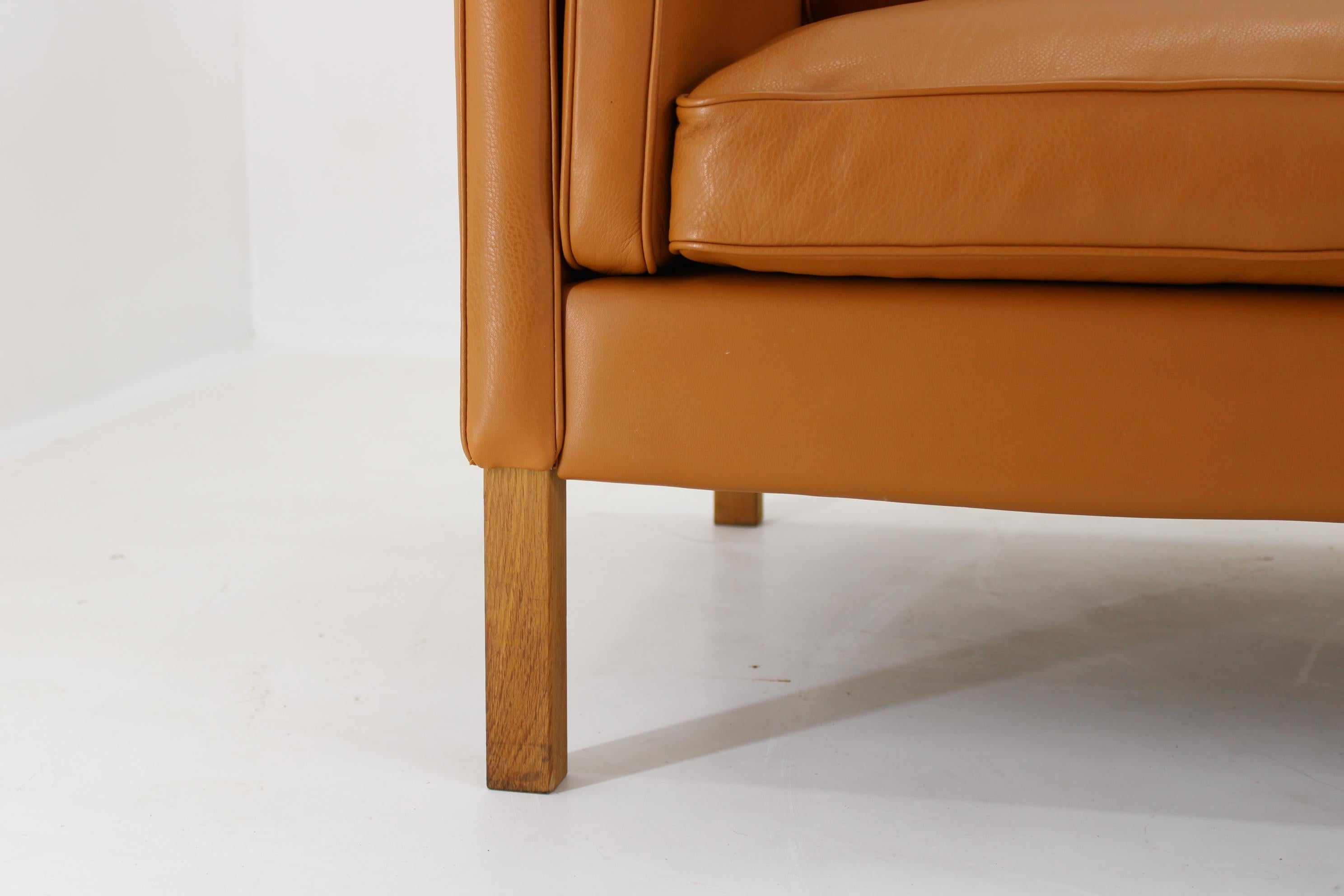 1970s Three-Seater Sofa in Cognac Leather by Stouby , Denmark 7