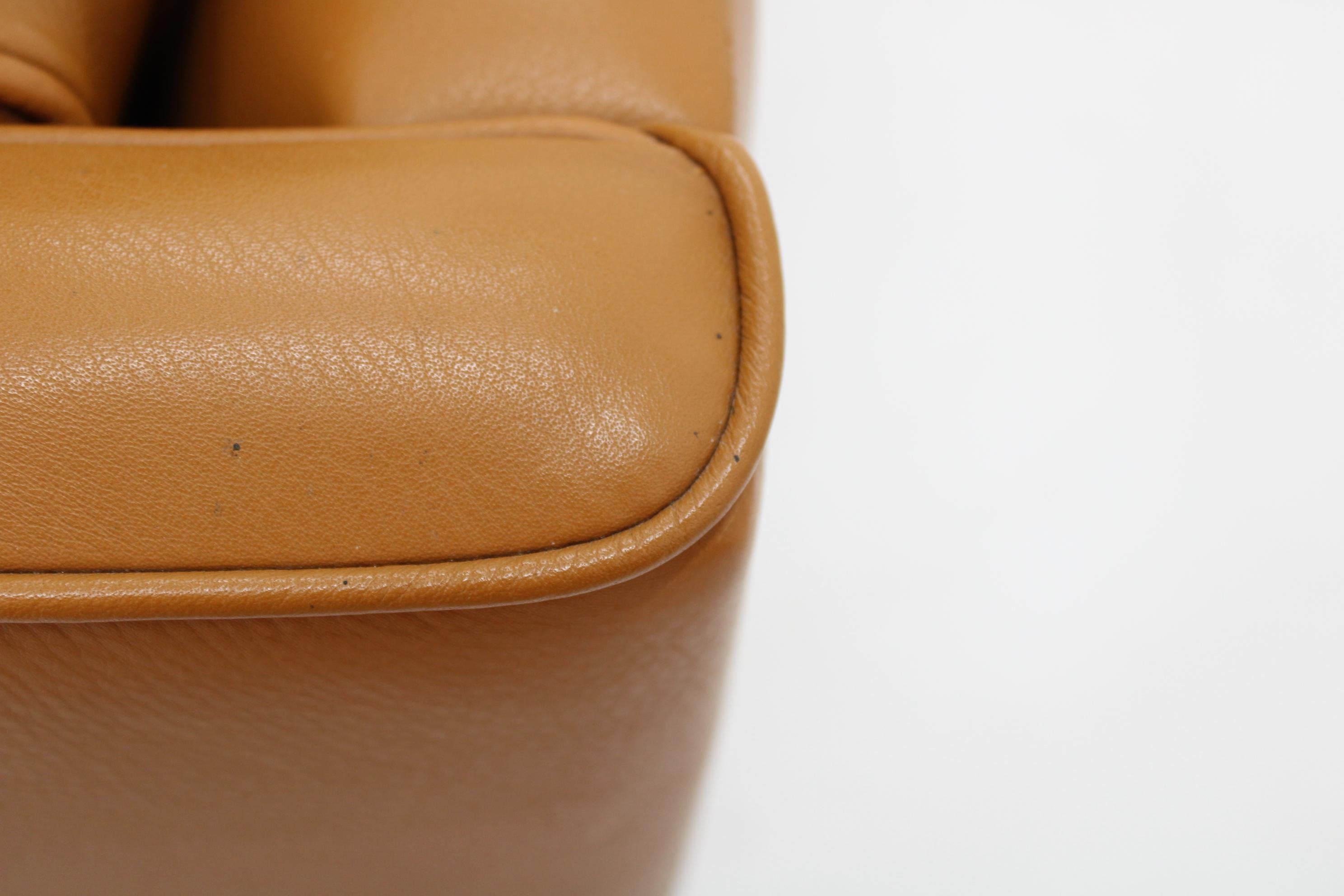 1970s Three-Seater Sofa in Cognac Leather by Stouby , Denmark 3