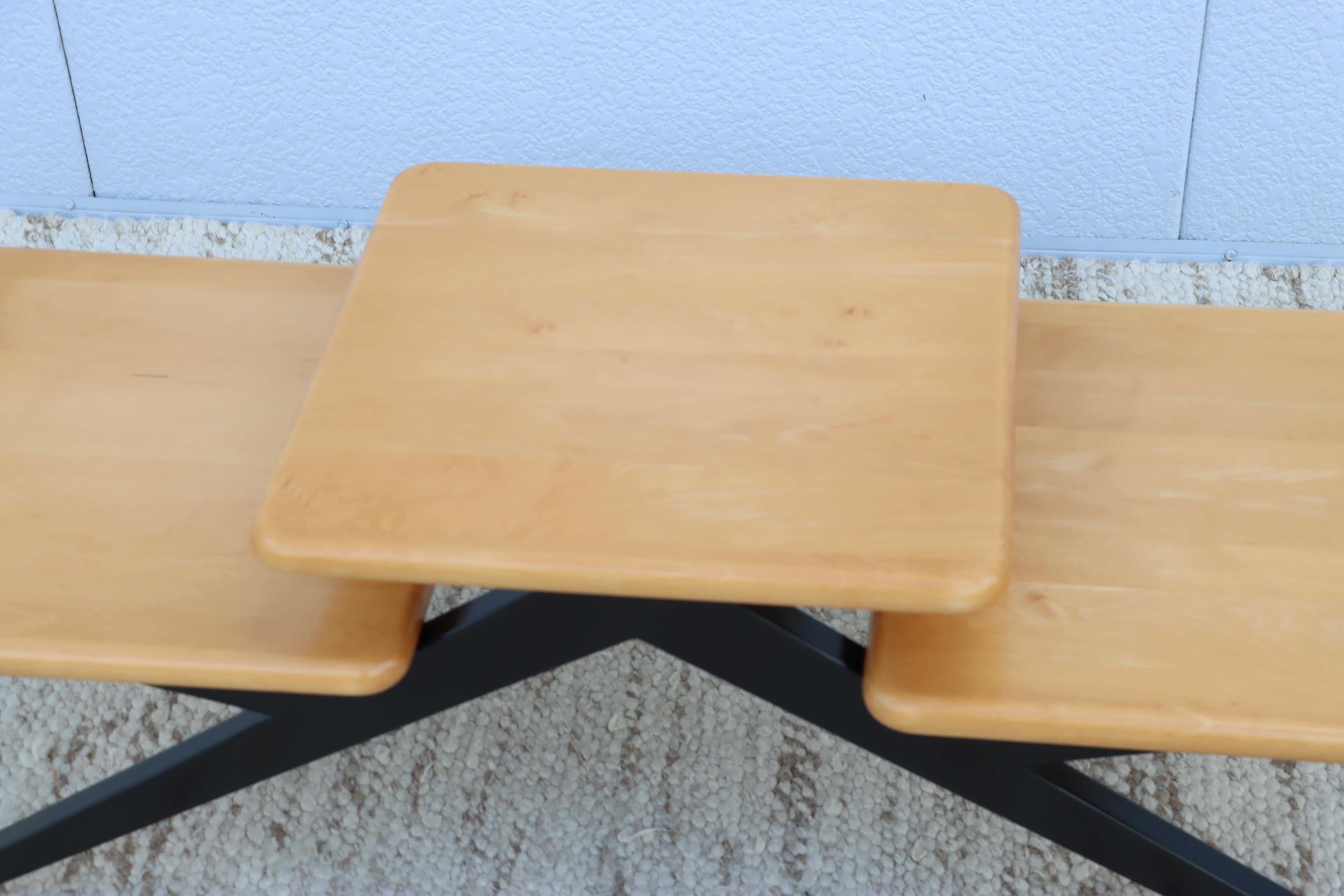 1970s Three Tier Maple French Coffee Table For Sale 12