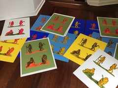 1970s Tiber Press Monkey Lithographs