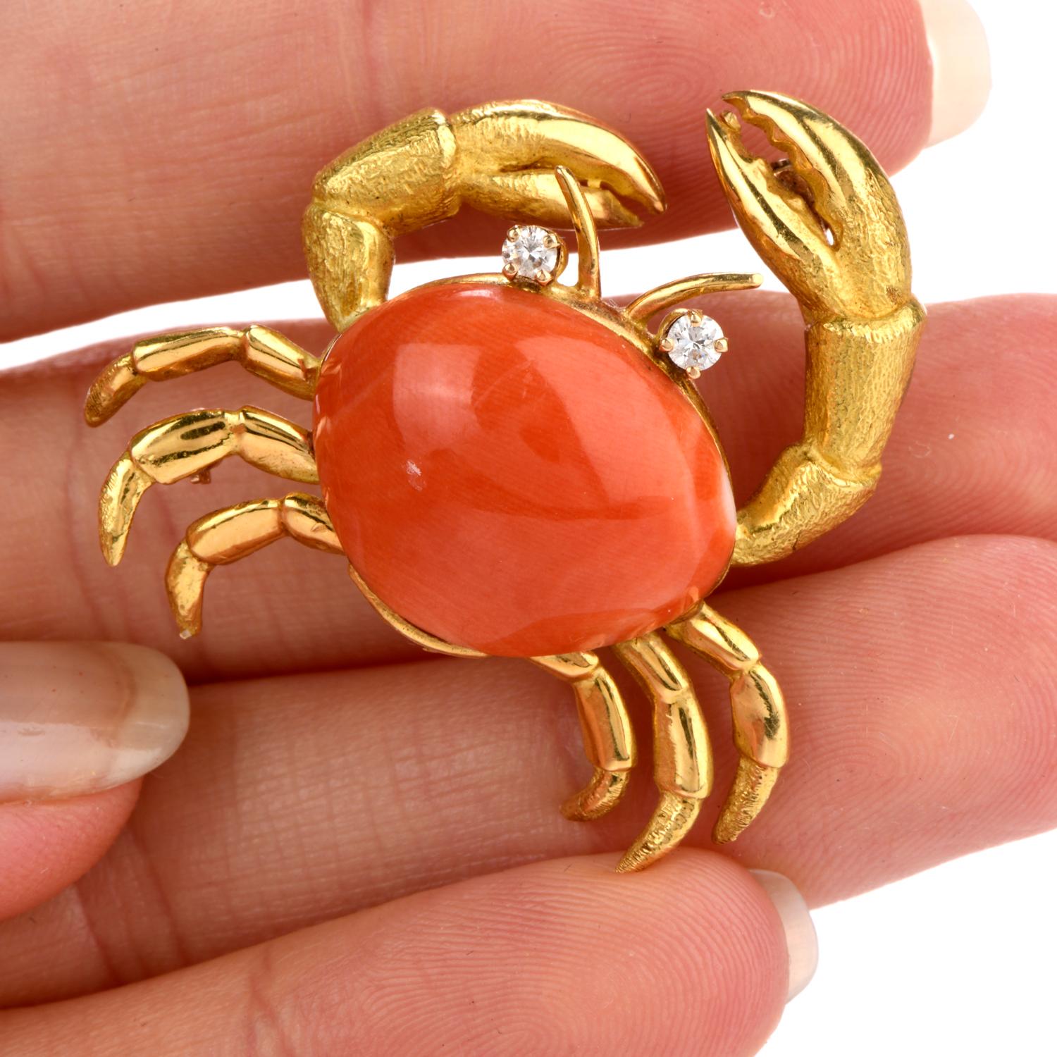 orange pearl crab